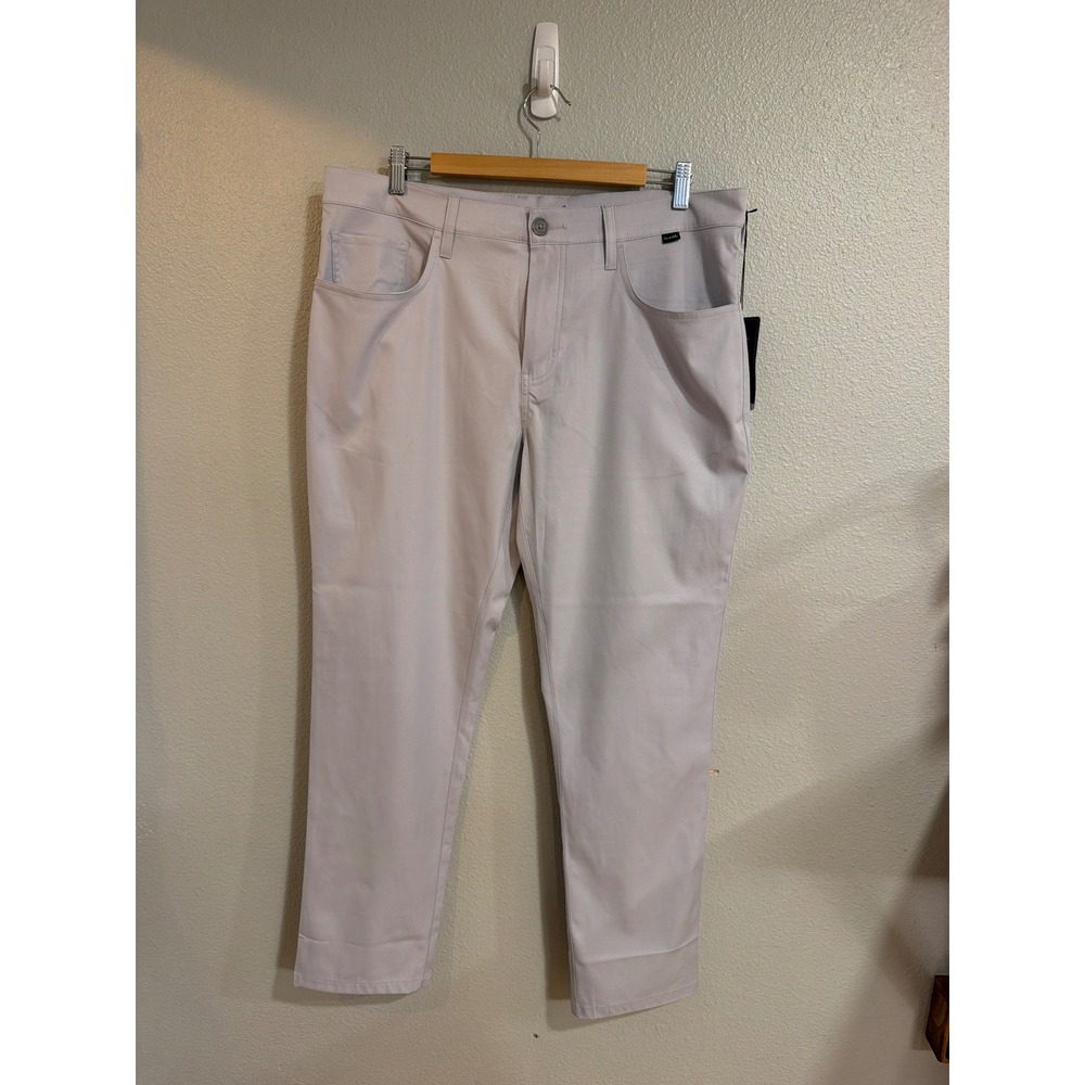 TravisMathew Open To Close Pants Mens 36 Micro Chip Grey NWT Performance Golf